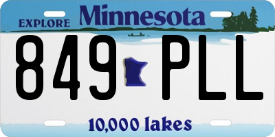 MN license plate 849PLL