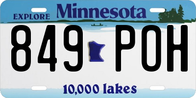 MN license plate 849POH