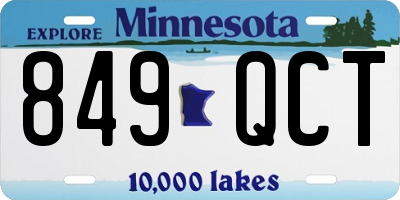 MN license plate 849QCT