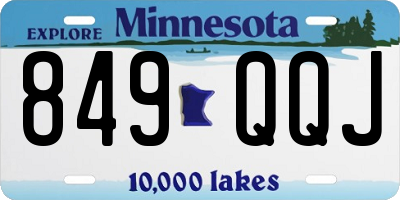 MN license plate 849QQJ