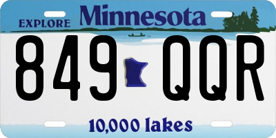 MN license plate 849QQR
