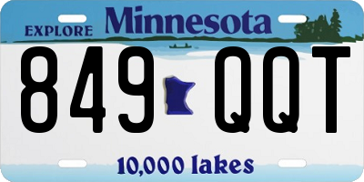 MN license plate 849QQT