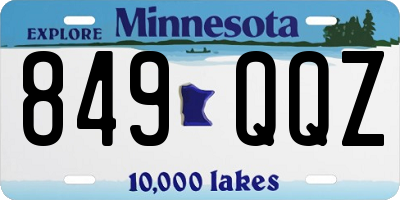 MN license plate 849QQZ