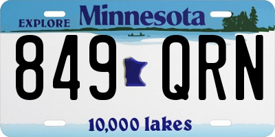 MN license plate 849QRN