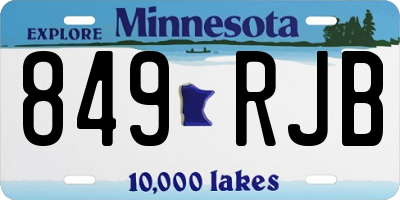 MN license plate 849RJB