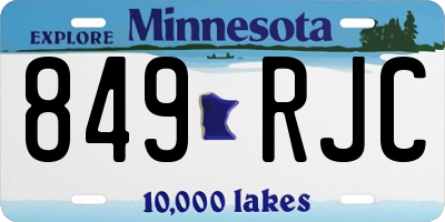 MN license plate 849RJC