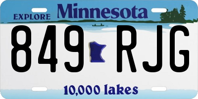 MN license plate 849RJG