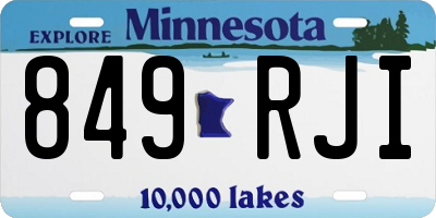 MN license plate 849RJI