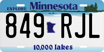 MN license plate 849RJL