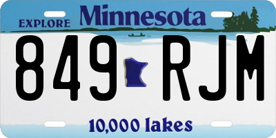 MN license plate 849RJM