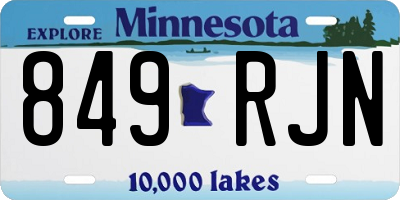 MN license plate 849RJN