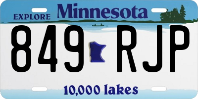 MN license plate 849RJP