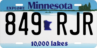 MN license plate 849RJR