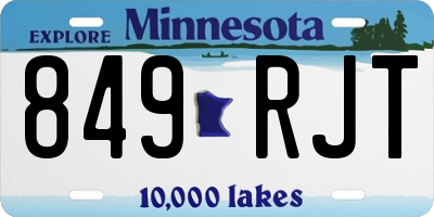 MN license plate 849RJT
