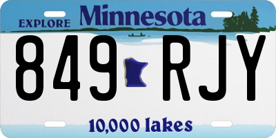 MN license plate 849RJY
