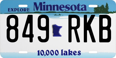 MN license plate 849RKB