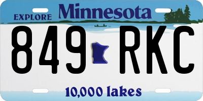 MN license plate 849RKC