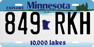 MN license plate 849RKH