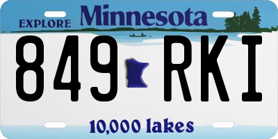 MN license plate 849RKI