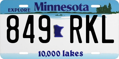 MN license plate 849RKL