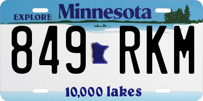 MN license plate 849RKM