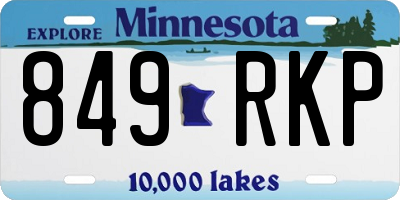 MN license plate 849RKP