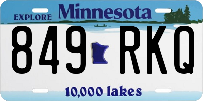 MN license plate 849RKQ