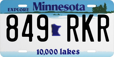 MN license plate 849RKR