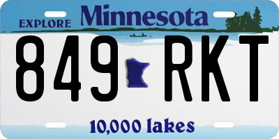 MN license plate 849RKT