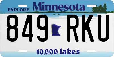 MN license plate 849RKU