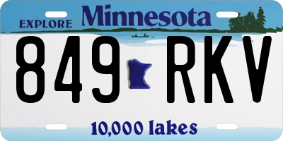 MN license plate 849RKV