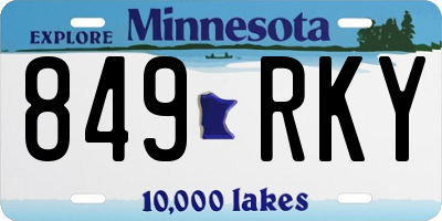 MN license plate 849RKY