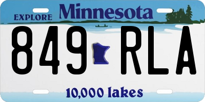 MN license plate 849RLA