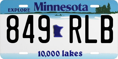 MN license plate 849RLB