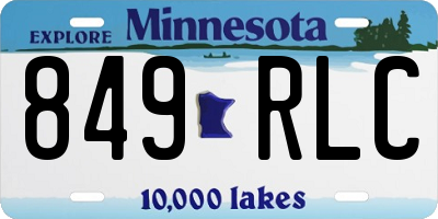 MN license plate 849RLC