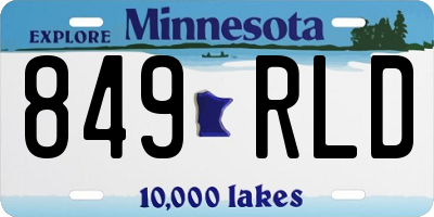 MN license plate 849RLD