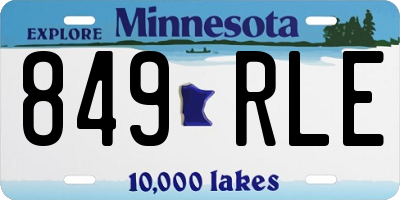 MN license plate 849RLE