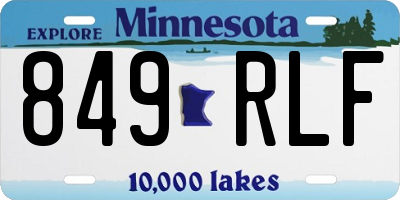 MN license plate 849RLF