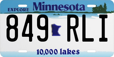 MN license plate 849RLI
