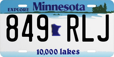 MN license plate 849RLJ