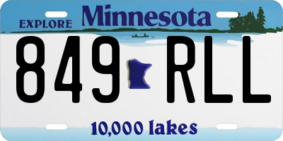MN license plate 849RLL