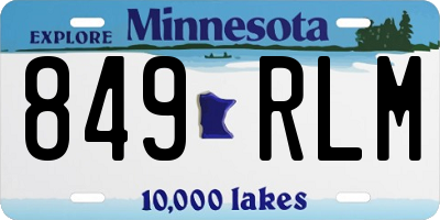 MN license plate 849RLM