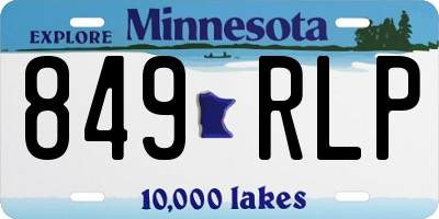 MN license plate 849RLP