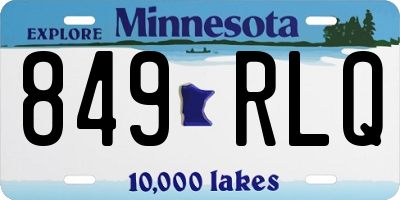 MN license plate 849RLQ