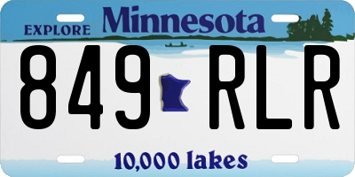 MN license plate 849RLR