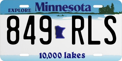 MN license plate 849RLS
