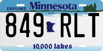 MN license plate 849RLT