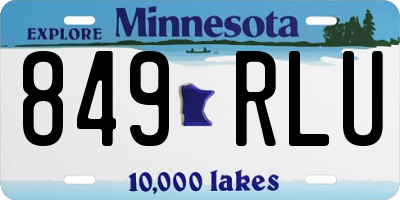 MN license plate 849RLU
