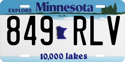 MN license plate 849RLV