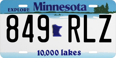 MN license plate 849RLZ